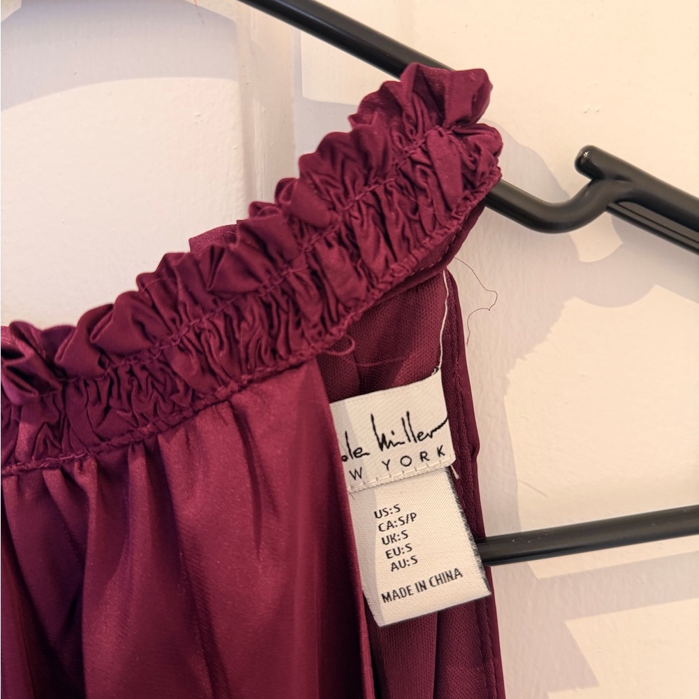 Nicole Miller Silk Purple Halter Midi Dress - Picture 6 of 6
